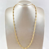 Rustic Clover Chain 11.35gr / 60cm / 5.1mm Textured 18K Yellow Gold