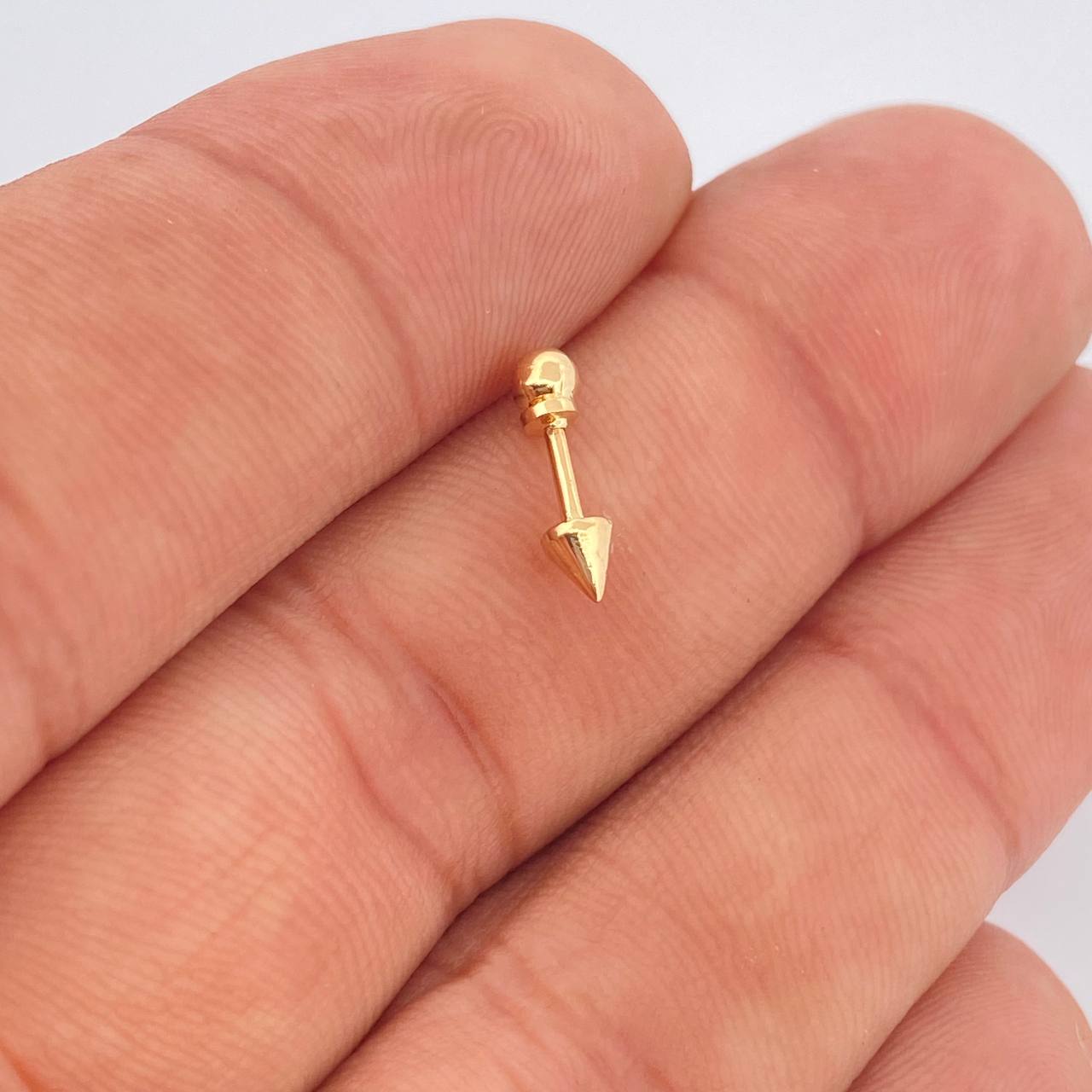 Piercing Tip 0.35gr / 0.5in / 18K Gold $