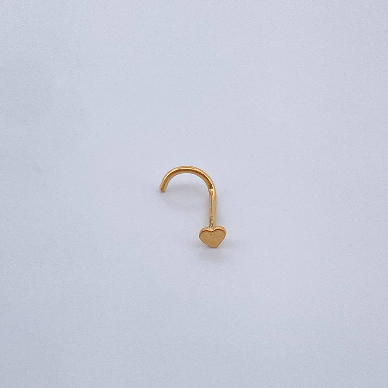 Piercing Chispa Corazon 0.1gr / 1/2 in / Oro Amarillo 18K $