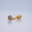 Piercing Ombligo Bisel Media Curva 0.3gr / 1/2 in / Oro Amarillo 18K $