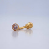 Piercing Ombligo Bisel Media Curva 0.3gr / 1/2 in / Oro Amarillo 18K $
