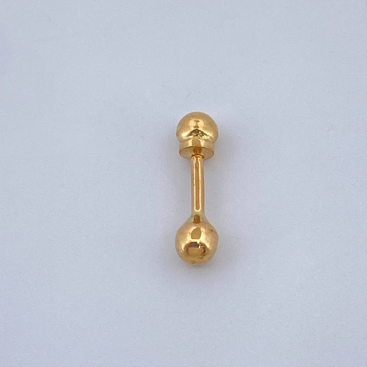 Piercing Bola Lisa 0.25gr / 1/2 in / Oro Amarillo 18K $