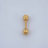 Piercing Bola Lisa 0.25gr / 1/2 in / Oro Amarillo 18K $