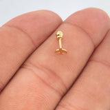 Piercing Ave 0.25gr / 1/2 in / Oro Amarillo 18K $