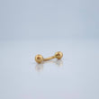 Piercing Ombligo Media Curva Bola 0.3gr / 3/4 in / Oro Amarillo 18K $