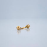Piercing Ombligo Media Curva Bola 0.3gr / 3/4 in / Oro Amarillo 18K $