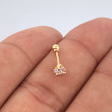 Four Claw Piercing 0.4gr / 0.5in / 18K Gold $
