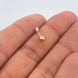 Piercing Bola Lisa 0.25gr / 1/2 in / Oro Amarillo 18K $