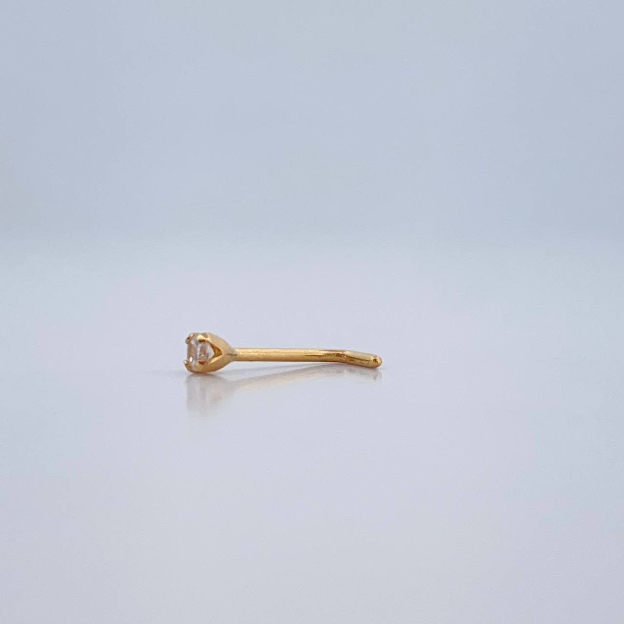 Piercing Chispa Cuatro Garras 0.1gr / 1/2 in / Oro Amarillo 18K $