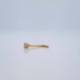 Piercing Chispa Cuatro Garras 0.1gr / 1/2 in / Oro Amarillo 18K $