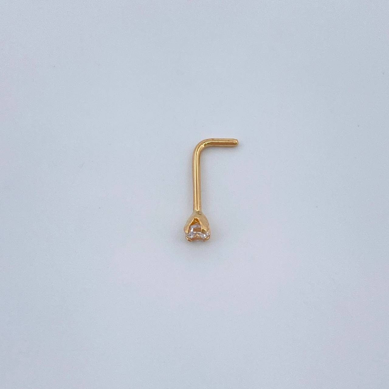 Piercing Chispa Cuatro Garras 0.1gr / 1/2 in / Oro Amarillo 18K $