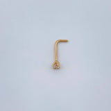 Piercing Chispa Cuatro Garras 0.1gr / 1/2 in / Oro Amarillo 18K $