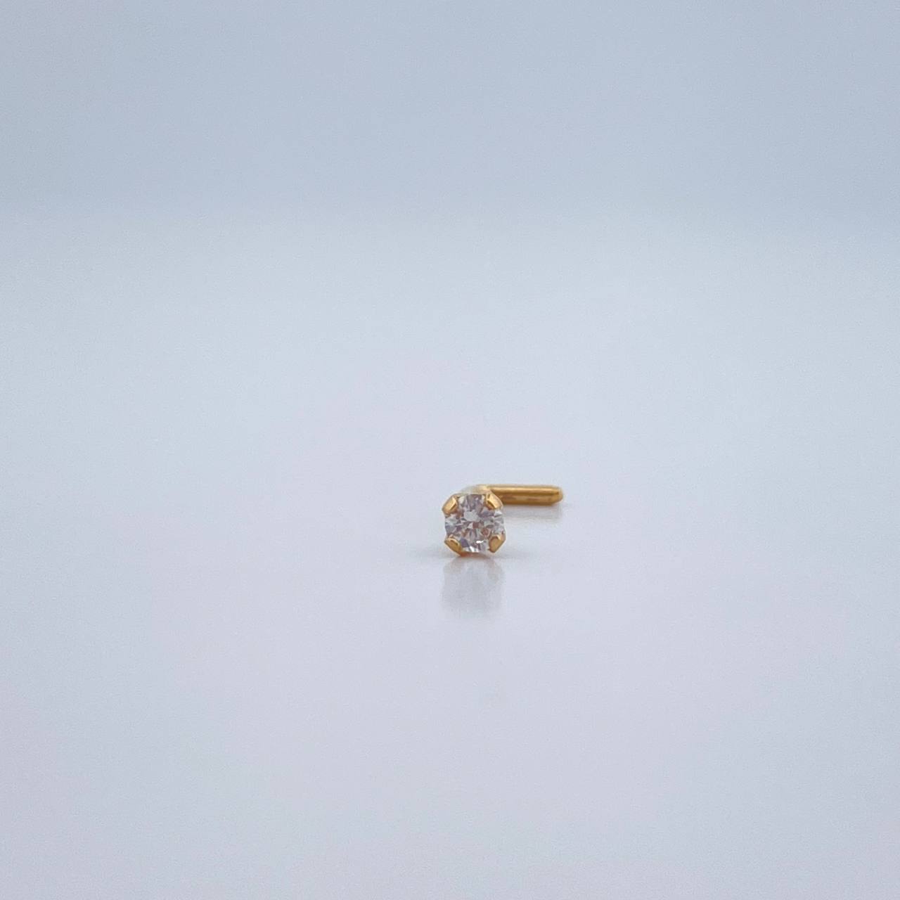 Piercing Chispa Cuatro Garras 0.1gr / 1/2 in / Oro Amarillo 18K $