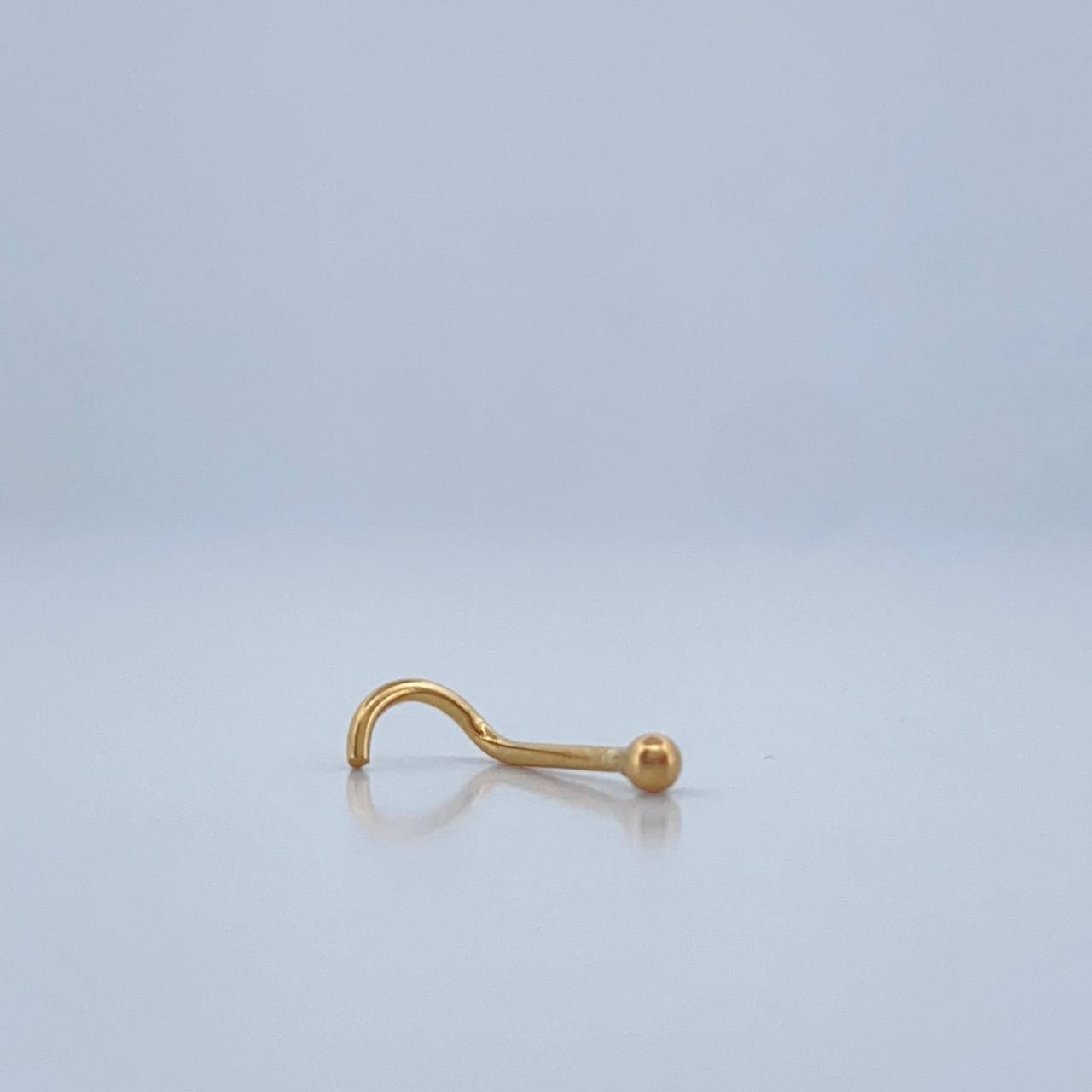 Piercing Bola Chispa 0.15gr / 1/2 in / Oro Amarillo 18K $