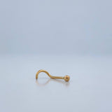 Piercing Bola Chispa 0.15gr / 1/2 in / Oro Amarillo 18K $