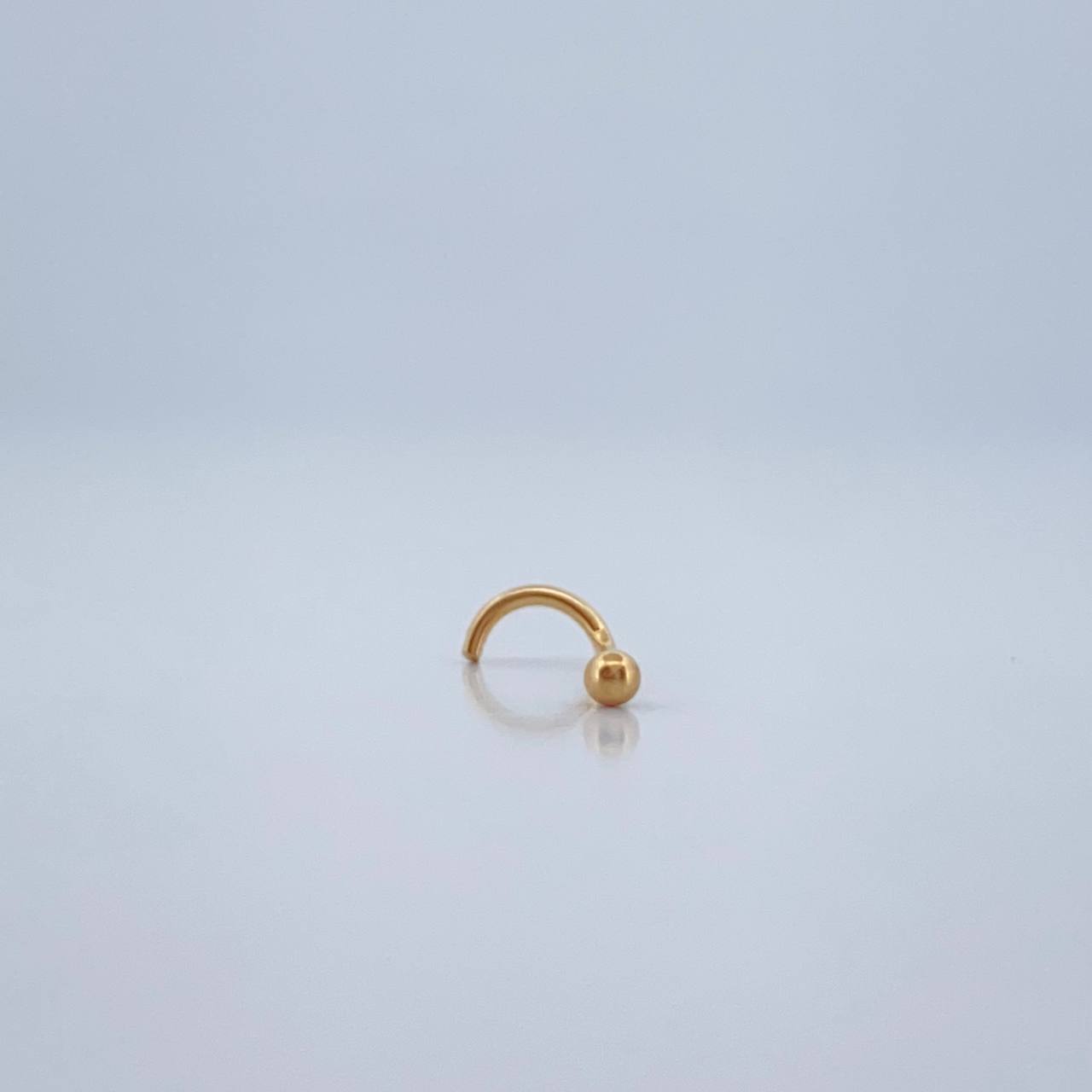 Piercing Bola Chispa 0.15gr / 1/2 in / Oro Amarillo 18K $