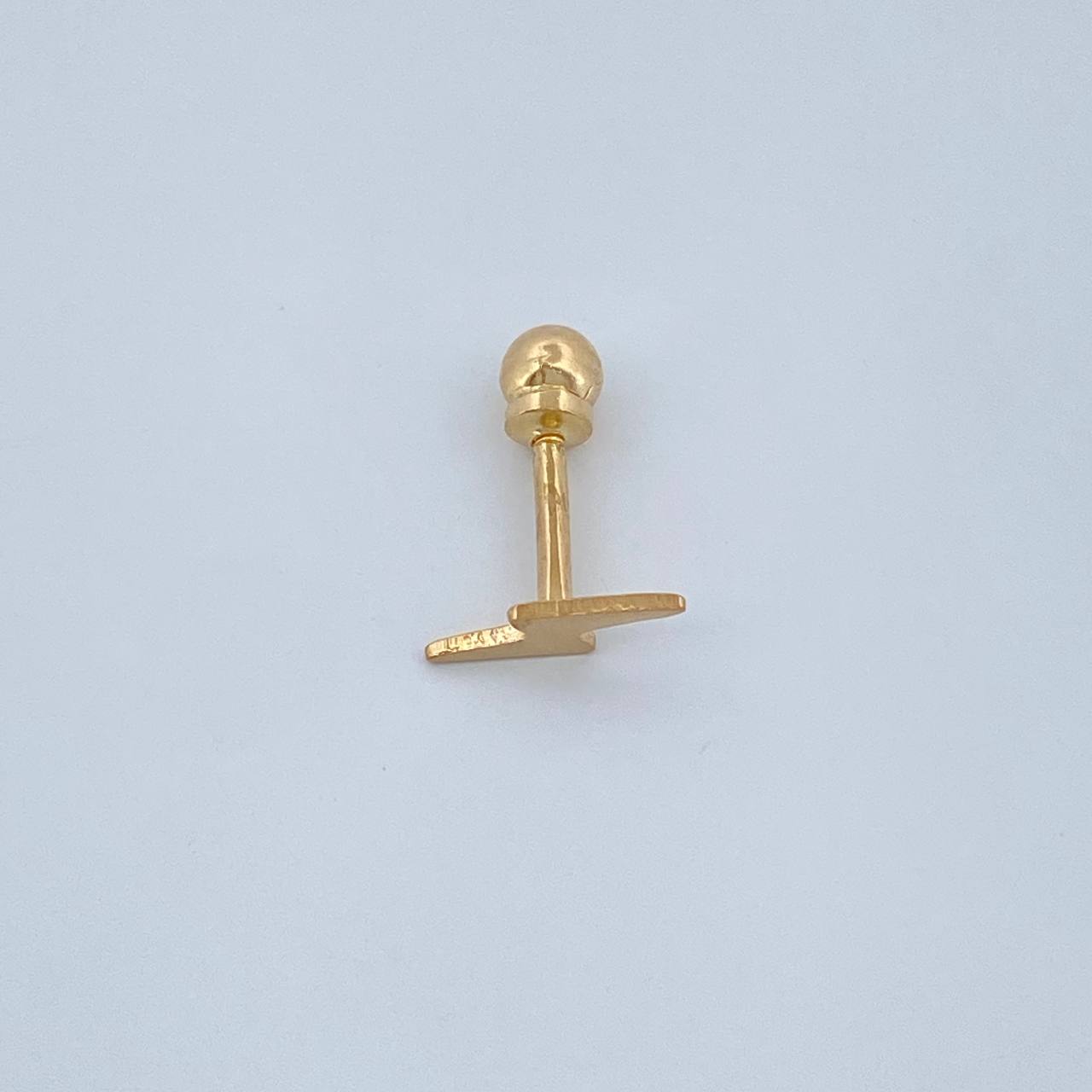 Flat Lightning Piercing 0.25gr / 1/2 in / 18K Gold $