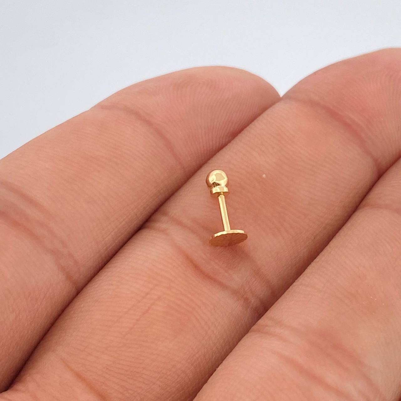 Circle Piercing 0.35gr / 0.5in / 18K Gold $