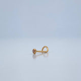 Piercing Bola Chispa 0.1gr / 1/2 in / Oro Amarillo 18K $