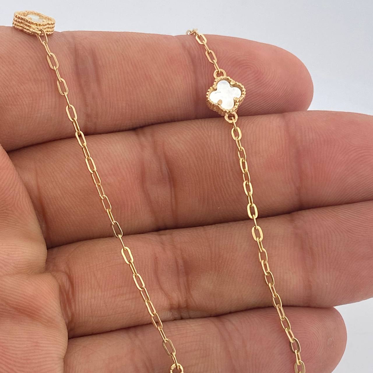 Cadena Aro Seguido Trebol 6.75gr / Oro Amarillo 18K &
