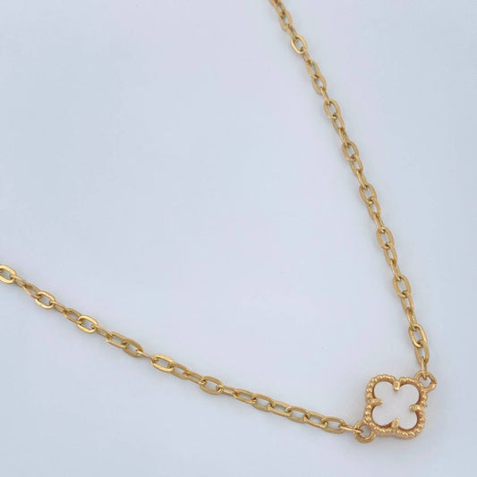 Cadena Aro Seguido Trebol 6.75gr / Oro Amarillo 18K &