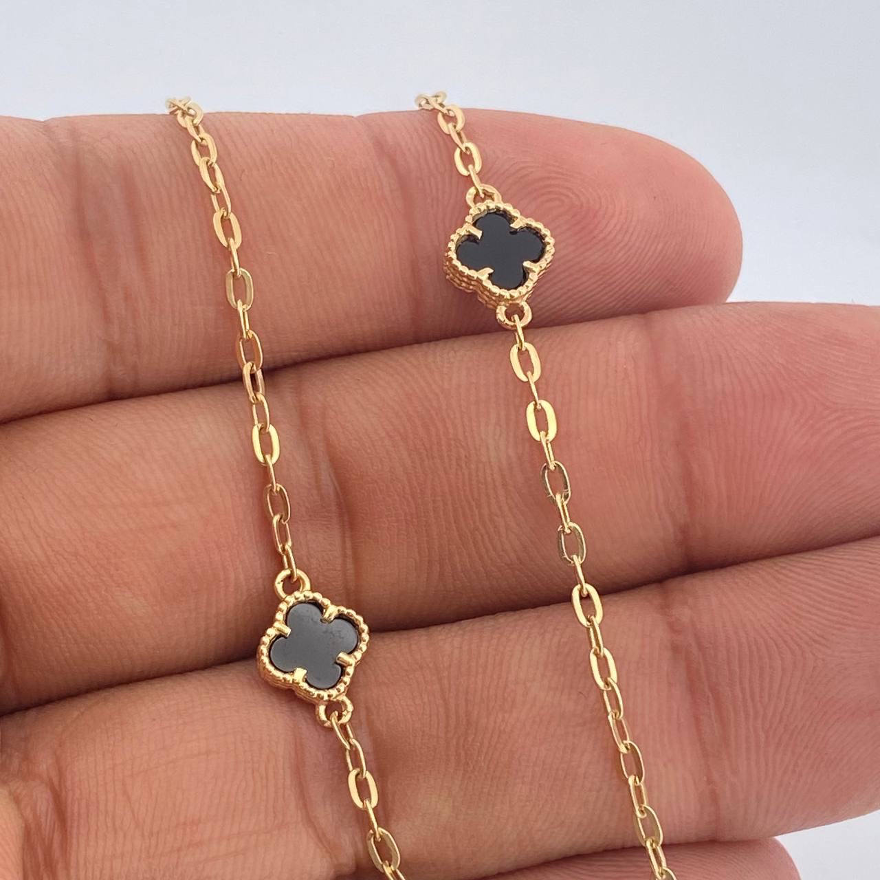 Cadena Aro Seguido Trebol 6.8gr / Oro Amarillo 18K &