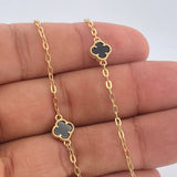 Cadena Aro Seguido Trebol 6.8gr / Oro Amarillo 18K &