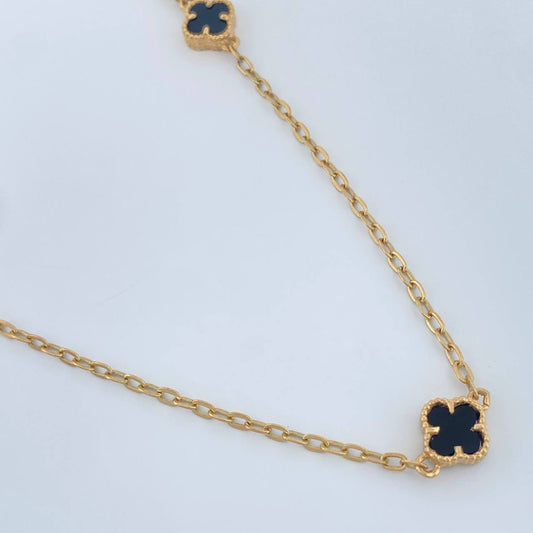 Cadena Aro Seguido Trebol 6.8gr / Oro Amarillo 18K &