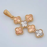 Dije Cruz Trebol 4.4gr / Tres Oros 18K &
