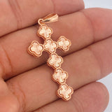 Dije Cruz Trebol 5gr / Oro Rosa 18K &