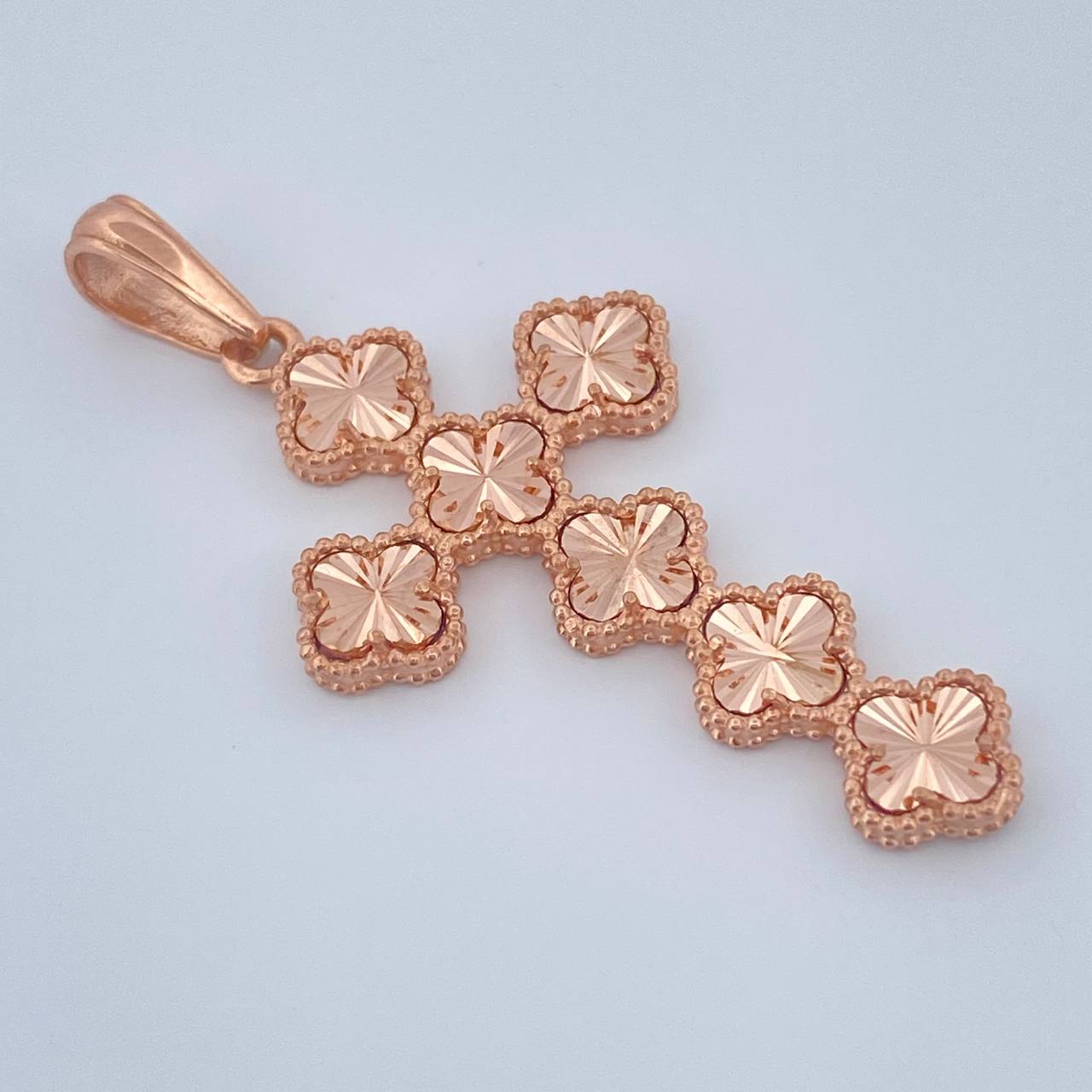 Dije Cruz Trebol 5gr / Oro Rosa 18K &