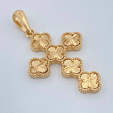 Dije Cruz Trebol 4.25gr / Oro Amarillo 18K &