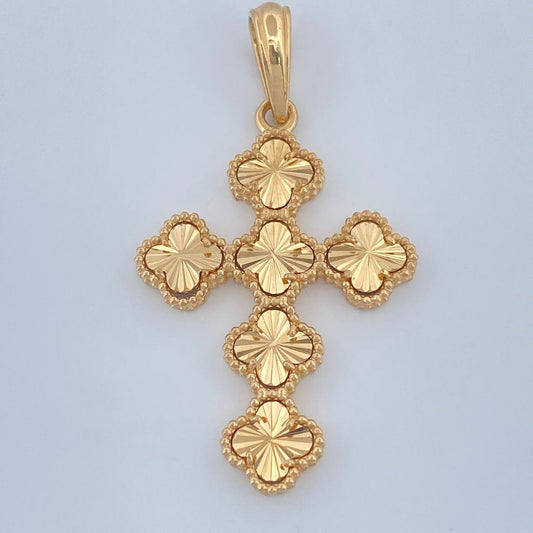 Dije Cruz Trebol 4.25gr / Oro Amarillo 18K &
