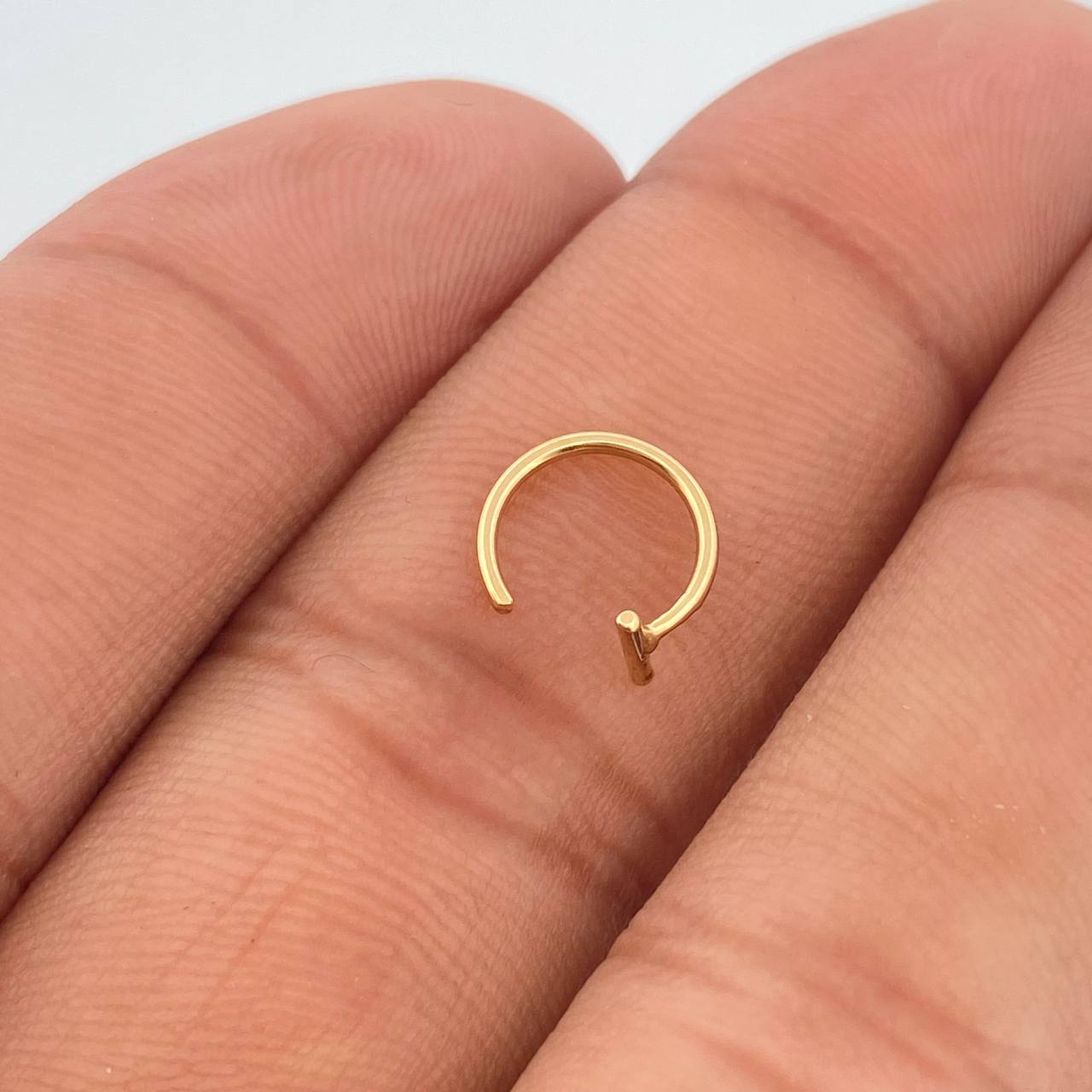 Piercing Earcuff Simulator 0.3gr / 0.5in / 18K Gold $