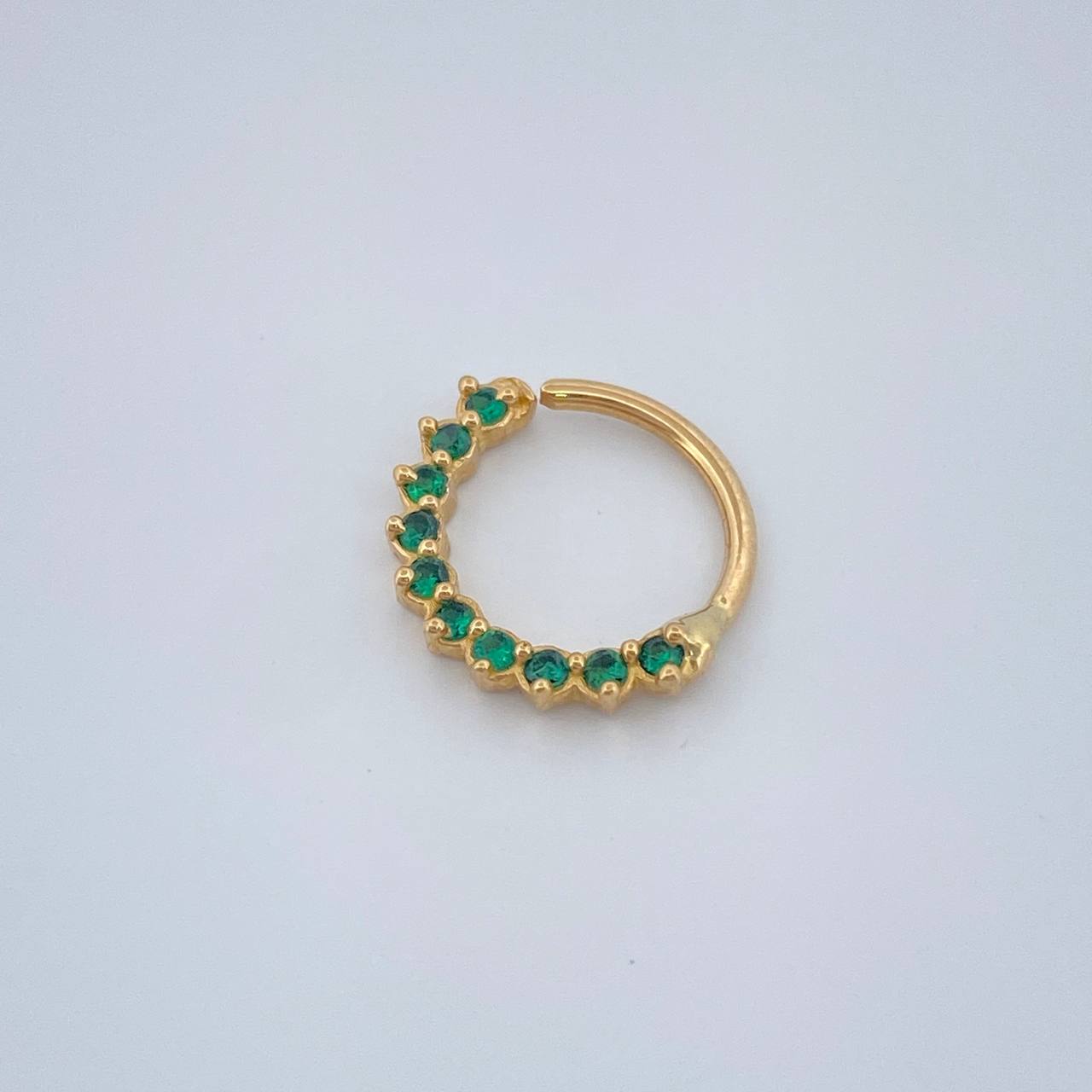 Piercing Earcuff Tiara Maya 0.45gr / 1/2 in / Oro Amarillo 18K &