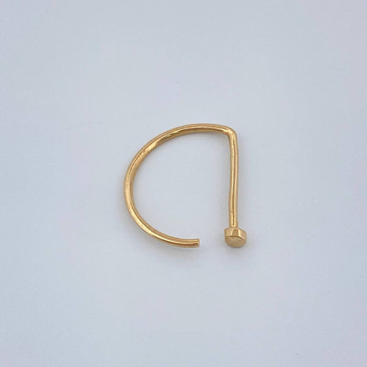 Flat Head Arch Piercing 0.35gr / 0.5in / 18K Gold