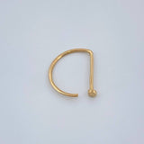 Flat Head Arch Piercing 0.35gr / 0.5in / 18K Gold