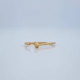 Piercing Media Curva Cabeza Plana 0.35gr / 1/2 in / Oro Amarillo 18K &
