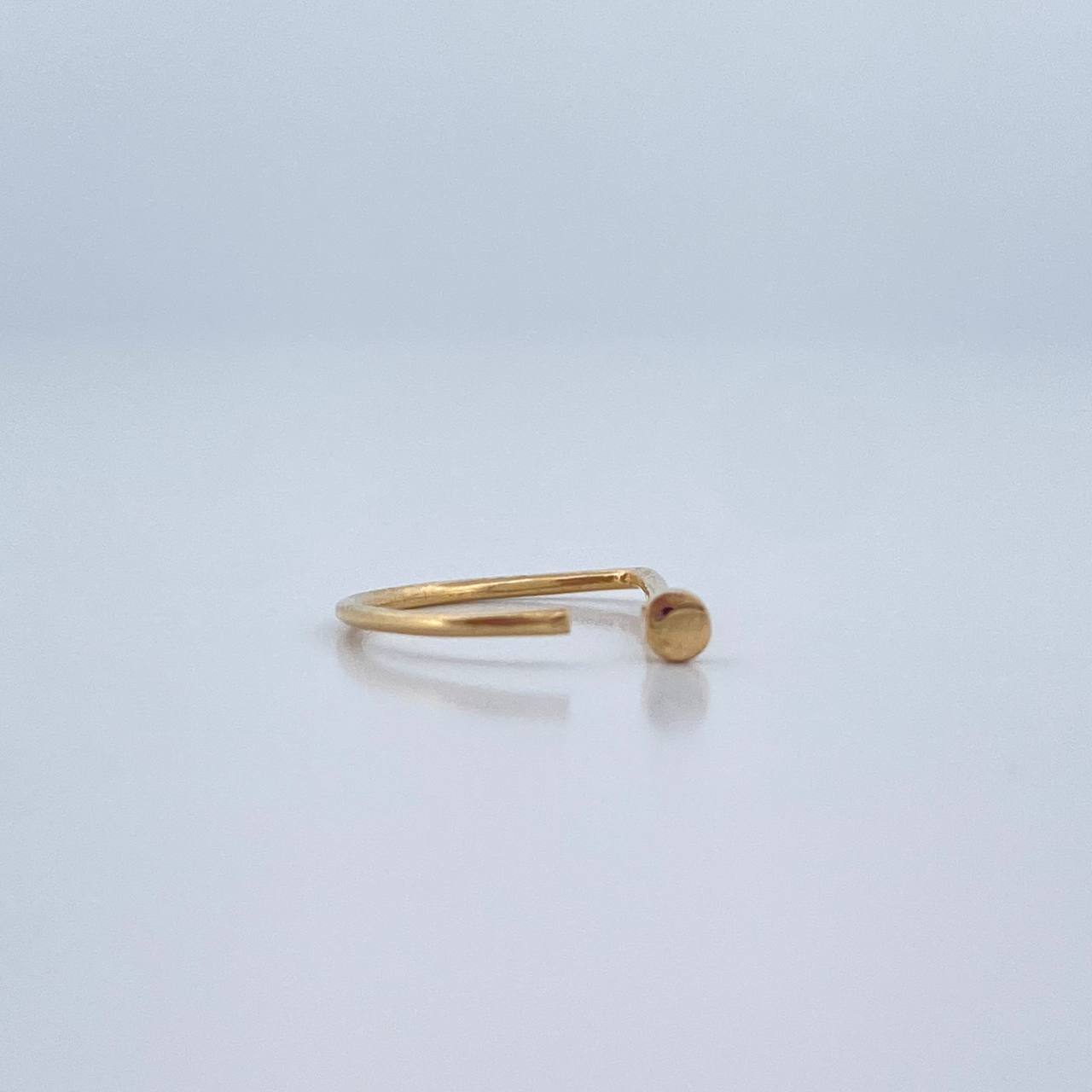 Flat Head Arch Piercing 0.35gr / 0.5in / 18K Gold