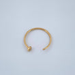 Piercing Media Curva Cabeza Plana 0.35gr / 1/2 in / Oro Amarillo 18K &