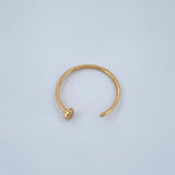 Piercing Media Curva Cabeza Plana 0.35gr / 1/2 in / Oro Amarillo 18K &