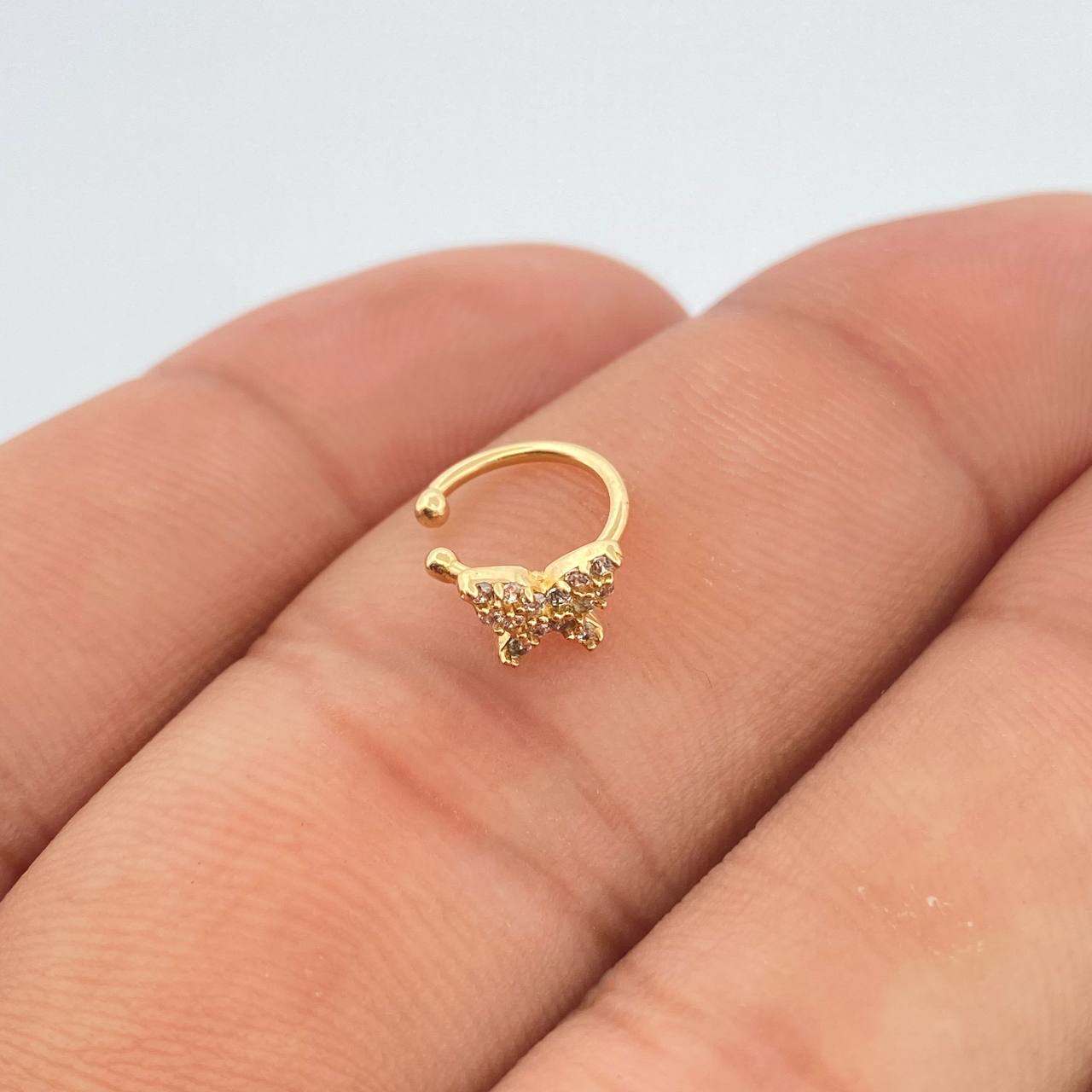 Piercing Earcuff Butterfly Simulator 0.65gr / 1/4 in / 18K Gold