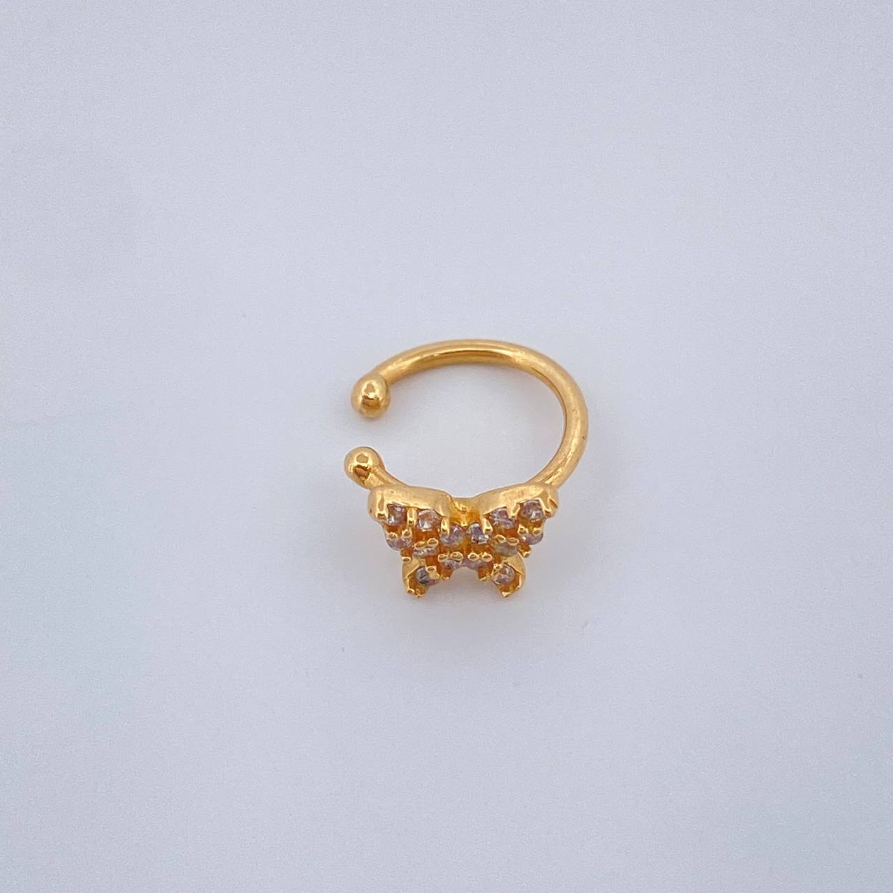 Piercing Earcuff Butterfly Simulator 0.65gr / 1/4 in / 18K Gold