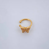 Piercing Earcuff Butterfly Simulator 0.65gr / 1/4 in / 18K Gold