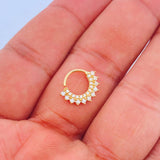 Piercing Earcuff Tiara Maya  0.85gr / 1/2 in / Oro Amarillo 18K $