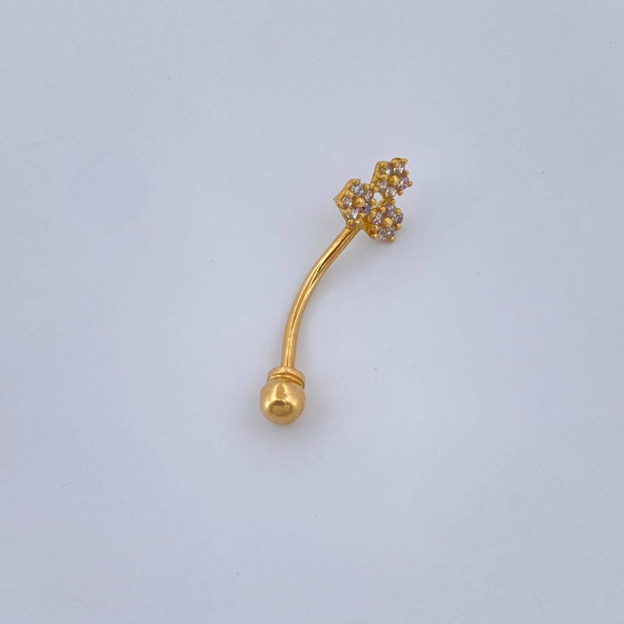 Piercing Ombligo Flores 0.5gr / 3/4 in / Oro Amarillo 18K &