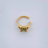 Piercing Earcuff Butterfly Simulator 0.6gr / 1/4 in / 18K Gold