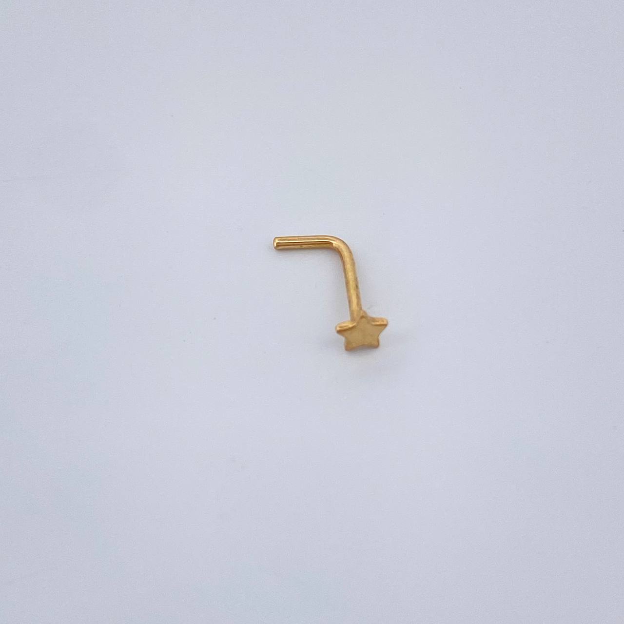 Piercing Chispa Estrella 0.1gr / 1/4 in / Oro Amarillo 18K $