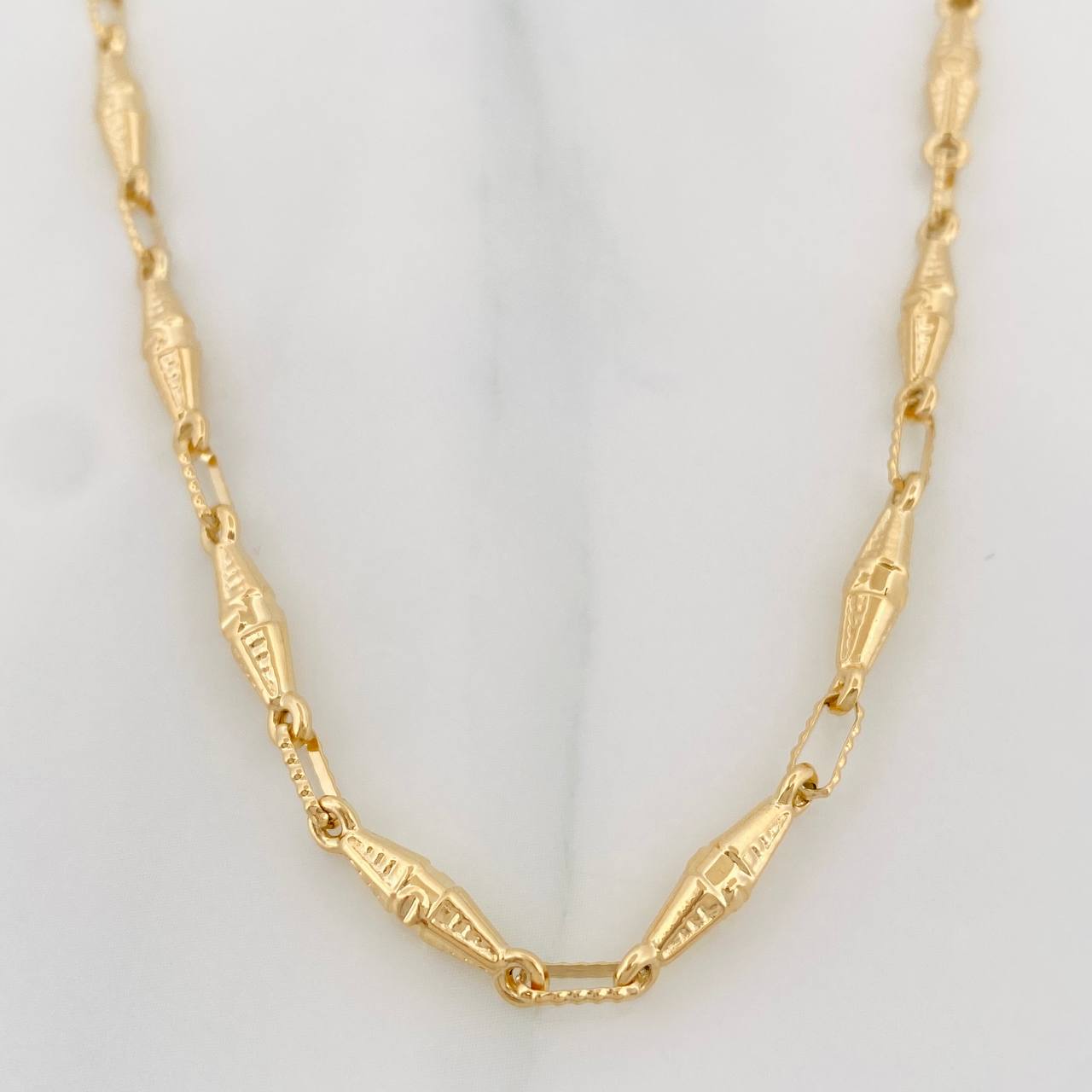 Cadena Rustica Dubai 10.7g / 23 1/2 in / 3.55mm Oro Amarillo 18K