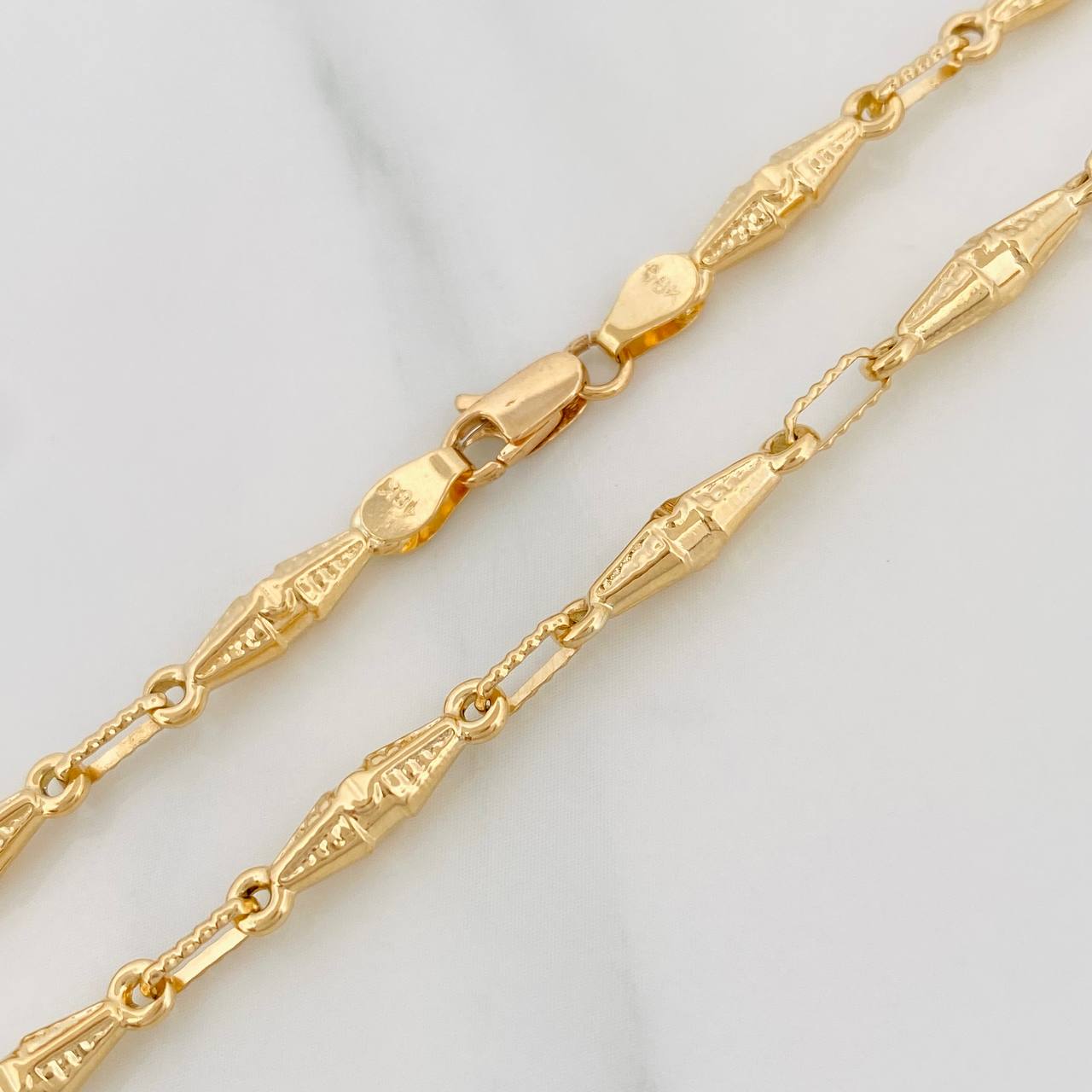 Cadena Rustica Dubai 10.7g / 23 1/2 in / 3.55mm Oro Amarillo 18K